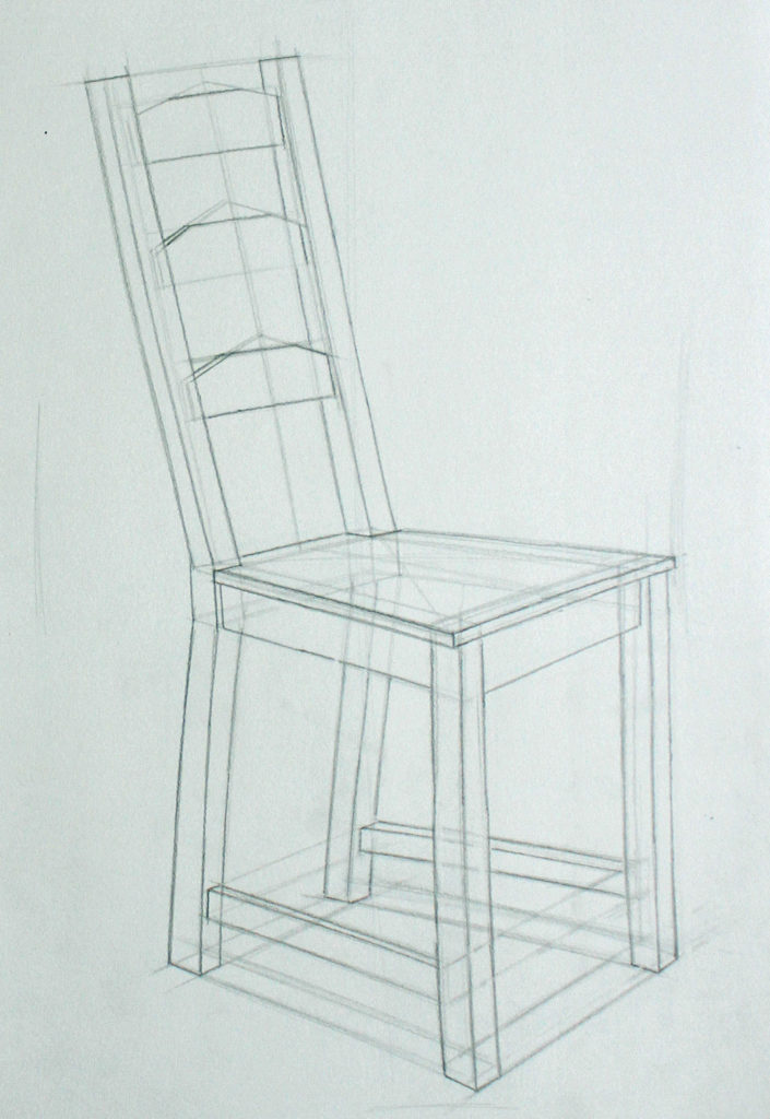 Constructive drawing of Chair