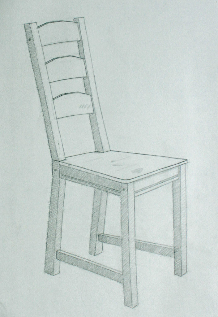 Drawing of Chair with Detail